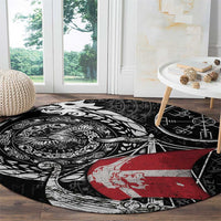 Viking Denmark Round Carpet Danish Viking Ship