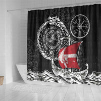 Viking Denmark Shower Curtain Danish Viking Ship