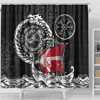 Viking Denmark Shower Curtain Danish Viking Ship