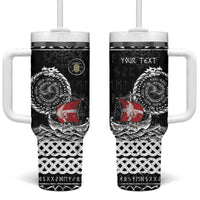Personalized Viking Denmark Tumbler With Handle Danish Viking Ship
