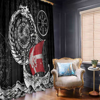 Viking Denmark Window Curtain Danish Viking Ship