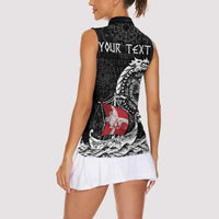Personalized Viking Denmark Women Sleeveless Polo Shirt Danish Viking Ship