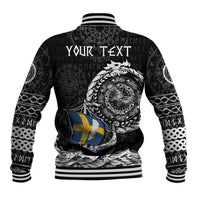 Personalized Viking Sweden Baseball Jacket Swedish Viking Ship