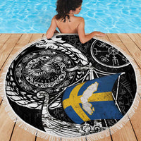 Viking Sweden Beach Blanket Swedish Viking Ship