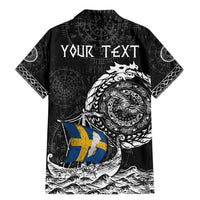 Personalized Viking Sweden Family Matching Mermaid Dress and Hawaiian Shirt Swedish Viking Ship