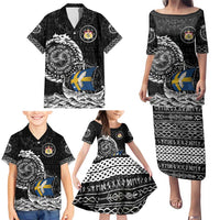 Personalized Viking Sweden Family Matching Puletasi and Hawaiian Shirt Swedish Viking Ship