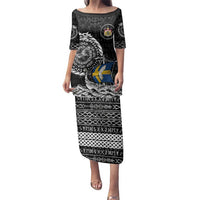 Personalized Viking Sweden Family Matching Puletasi and Hawaiian Shirt Swedish Viking Ship