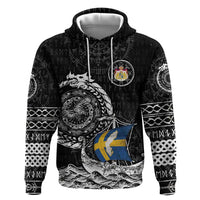 Personalized Viking Sweden Hoodie Swedish Viking Ship