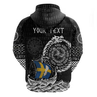 Personalized Viking Sweden Hoodie Swedish Viking Ship