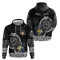 Personalized Viking Sweden Hoodie Swedish Viking Ship