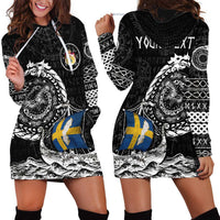 Personalized Viking Sweden Hoodie Dress Swedish Viking Ship