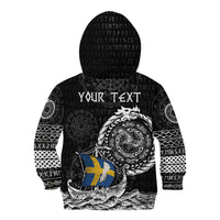 Personalized Viking Sweden Kid Hoodie Swedish Viking Ship