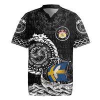 Personalized Viking Sweden Rugby Jersey Swedish Viking Ship