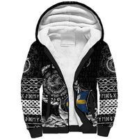 Personalized Viking Sweden Sherpa Hoodie Swedish Viking Ship