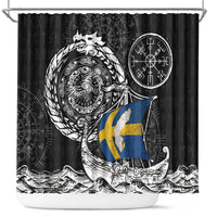 Viking Sweden Shower Curtain Swedish Viking Ship