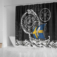 Viking Sweden Shower Curtain Swedish Viking Ship