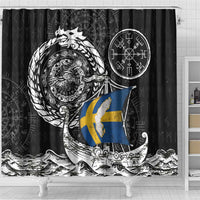 Viking Sweden Shower Curtain Swedish Viking Ship