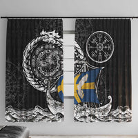 Viking Sweden Window Curtain Swedish Viking Ship