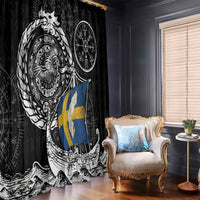 Viking Sweden Window Curtain Swedish Viking Ship