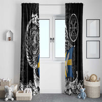 Viking Sweden Window Curtain Swedish Viking Ship