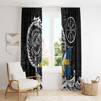 Viking Sweden Window Curtain Swedish Viking Ship