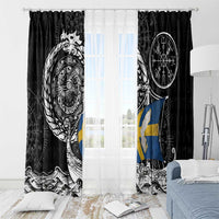 Viking Sweden Window Curtain Swedish Viking Ship