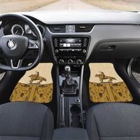 Cowboy Car Mats Horse Riding Retro Western Yoke Beige - Wonder Print Shop