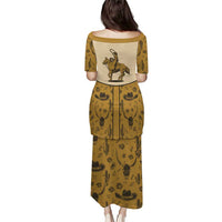 Cowboy Puletasi Horse Riding Retro Western Yoke Beige - Wonder Print Shop