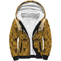 Cowboy Sherpa Hoodie Horse Riding Retro Western Yoke Beige - Wonder Print Shop