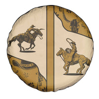 Cowboy Spare Tire Cover Horse Riding Retro Western Yoke Beige - Wonder Print Shop