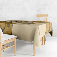 Cowboy Tablecloth Horse Riding Retro Western Yoke Beige - Wonder Print Shop