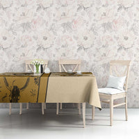 Cowboy Tablecloth Horse Riding Retro Western Yoke Beige - Wonder Print Shop