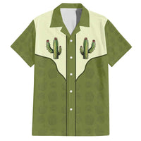 Cowboy Family Matching Off Shoulder Maxi Dress and Hawaiian Shirt Cactus Retro Western Yoke - Wonder Print Shop