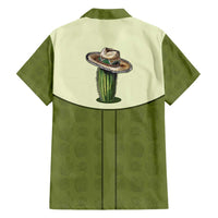 Cowboy Family Matching Off Shoulder Short Dress and Hawaiian Shirt Cactus Retro Western Yoke - Wonder Print Shop