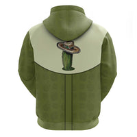 Cowboy Hoodie Cactus Retro Western Yoke - Wonder Print Shop