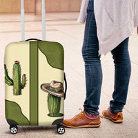 Cowboy Luggage Cover Cactus Retro Western Yoke - Wonder Print Shop