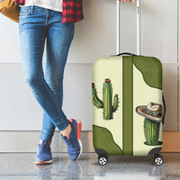 Cowboy Luggage Cover Cactus Retro Western Yoke - Wonder Print Shop