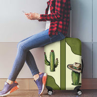 Cowboy Luggage Cover Cactus Retro Western Yoke - Wonder Print Shop