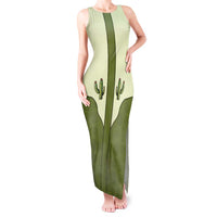Cowboy Tank Maxi Dress Cactus Retro Western Yoke - Wonder Print Shop