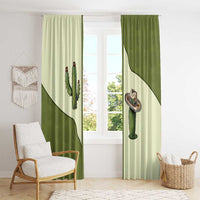 Cowboy Window Curtain Cactus Retro Western Yoke - Wonder Print Shop