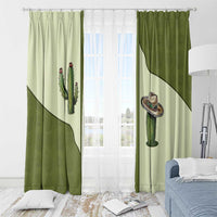 Cowboy Window Curtain Cactus Retro Western Yoke - Wonder Print Shop