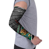 Mexico Arm Sleeves Mexican Patriotic Eagle Emblem - Fierce National Pride - Wonder Print Shop