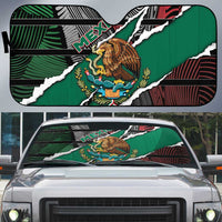 Mexico Auto Sun Shade Mexican Patriotic Eagle Emblem - Fierce National Pride - Wonder Print Shop