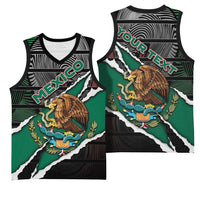 Personalized Mexico Basketball Jersey Mexican Patriotic Eagle Emblem - Fierce National Pride - Wonder Print Shop