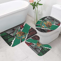 Mexico Bathroom Set Mexican Patriotic Eagle Emblem - Fierce National Pride - Wonder Print Shop