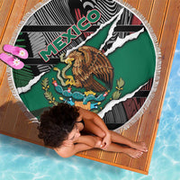 Mexico Beach Blanket Mexican Patriotic Eagle Emblem - Fierce National Pride - Wonder Print Shop