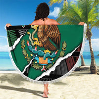 Mexico Beach Blanket Mexican Patriotic Eagle Emblem - Fierce National Pride - Wonder Print Shop