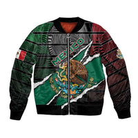 Personalized Mexico Bomber Jacket Mexican Patriotic Eagle Emblem - Fierce National Pride - Wonder Print Shop