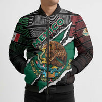 Personalized Mexico Bomber Puffer Jacket Mexican Patriotic Eagle Emblem - Fierce National Pride - Wonder Print Shop