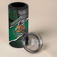 Personalized Mexico 4 in 1 Can Cooler Tumbler Mexican Patriotic Eagle Emblem - Fierce National Pride - Wonder Print Shop